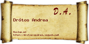 Drótos Andrea névjegykártya