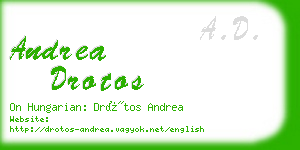 andrea drotos business card